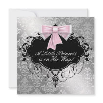 Douche noire rose argentée de princesse bébé