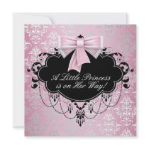 Douche noire rose argentée de princesse bébé