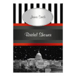 Douche nuptiale blanche de noir Strp d'horizon de  invitations