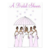Douche nuptiale carte postale