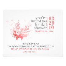 Douche nuptiale cartons d'invitation personnalisés