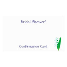 Douche nuptiale ! , Confirmation-Personnaliser Carte De Visite