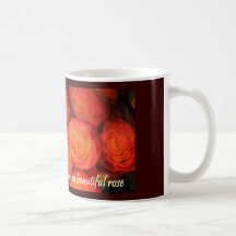 Douche nuptiale de beau mariage rose orange de ros tasse à café