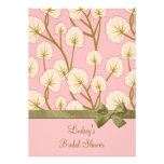 Douche nuptiale de bouquet de sucrerie de coton invitation personnalisée