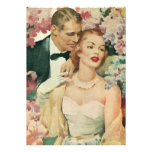 Douche nuptiale de jeune mariée de marié de fleur  invitations personnalisées