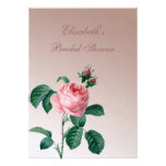 Douche nuptiale de rose rose de brume invitations