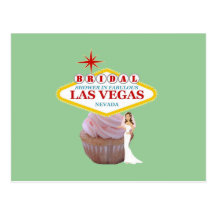 Douche nuptiale en carte postale de petit gâteau d