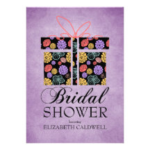 Douche nuptiale enveloppée florale de cadeau Invit