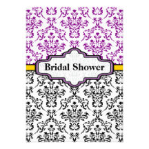 Douche nuptiale jaune pourpre noire de mariage dam bristols