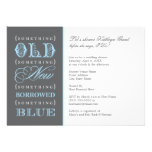 Douche nuptiale | quelque chose vieux nouveau bleu carton d'invitation