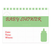 Douche verte carte postale