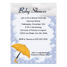 Douches d'invitation de baby shower de bonheur carte postale