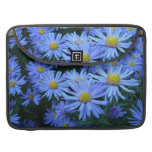 Douille bleue de fleur poche pour macbook pro