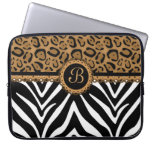 Douille chic d'ordinateur portable de monogramme d housse ordinateur portable