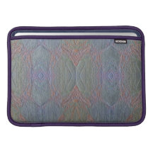 Douille d'air bleue brillante de marbre de Macbook Poches Pour Macbook Air