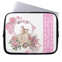 Douille florale rococo chic minable vintage d'ordi housse ordinateur
