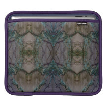Douille pourpre de marbre d'iPad de motif de FX Poches Pour iPad