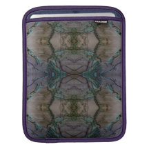 Douille pourpre de marbre d'iPad de motif de FX Poches iPad