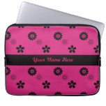 Douille rose et noire géniale d'ordinateur portabl housses pour  ordinateur portable