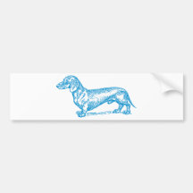 Doxie classique - bleu autocollants pour voiture