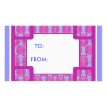 Dr. Pink entoure des ÉTIQUETTES de CADEAU Carte De Visite