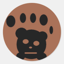 draag poot ronde sticker