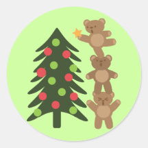 Draagt bij Kerstmis Ronde Stickers