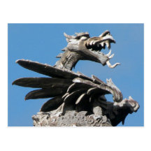 Draak, Stadhuis Cardiff, Wales, het UK Wens Kaarten