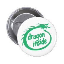 Dragon à l'intérieur badges avec agrafe