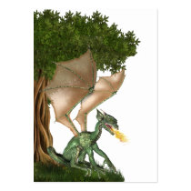 Dragon de respiration ACEO du feu cartes de visite