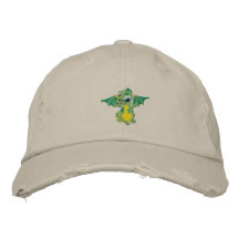 Dragon mignon de bébé casquette brodée