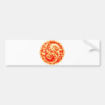 Dragon orange de Yin Yang Adhésif Pour Voiture