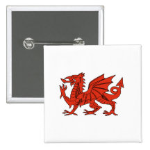 Dragon rouge badges avec agrafe