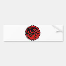 Dragon rouge et noir de Yin Yang Adhésif Pour Voiture