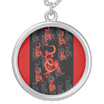 Dragon rouge/nouvelle année chinoise collier