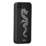 Dragon tribal argenté avec la fibre de carbone de 