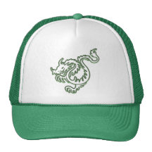 Dragon vert casquette de camionneur