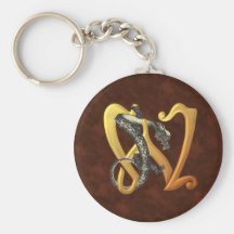 Dragonlore W initial Porte-clef