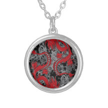 Dragons de rouge de Ying Yang Pendentifs