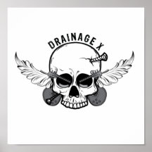 DrainageXlogoblackPDF Posters