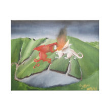 Draken over Snowdonia Stretched Canvas Print