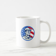 Drapeau américain de bannière étoilée de travaille tasse à café