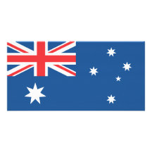 Drapeau australien photocarte customisée