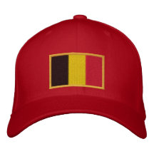 Drapeau belge brodé sur le casquette casquettes de baseball brodées