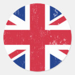 Drapeau britannique BRITANNIQUE de l'anglais de la Autocollants Ronds