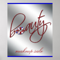 Drapeau britannique d'Union Jack de salon de beaut posters