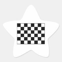 Drapeau Checkered quadrillé d'emballage automatiqu Stickers En Étoile