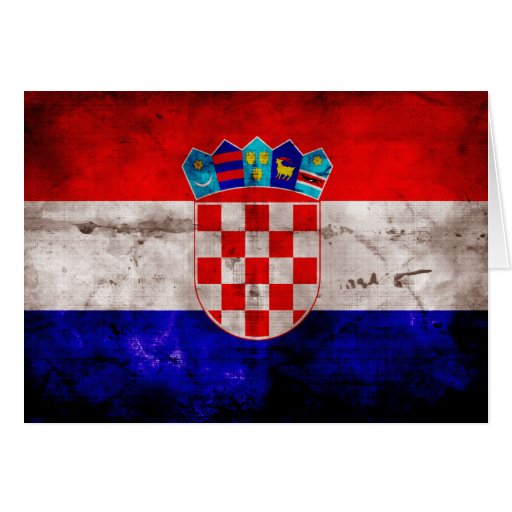 Drapeau croate cartes de vœux