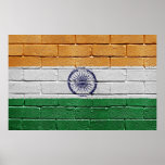 Drapeau d'affiche de l'Inde