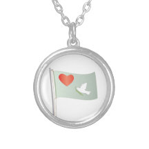 drapeau d'amour et de paix pendentif